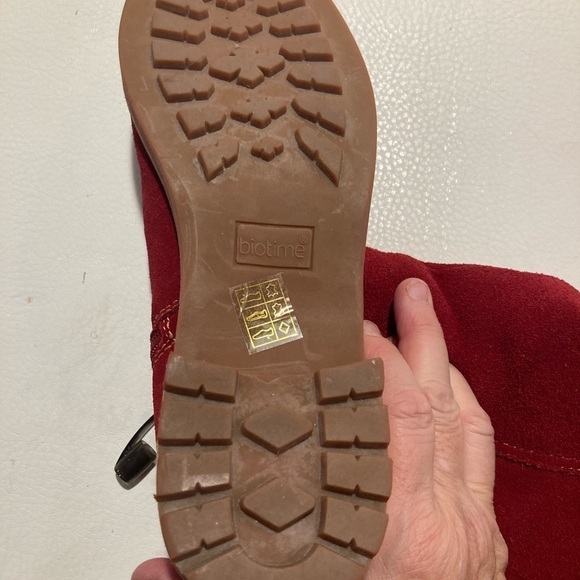 BIOTIME Sz 10 Premium Suede Shearling Lined Removable Insole Rubber Sole  Boots - Picture 13 of 16